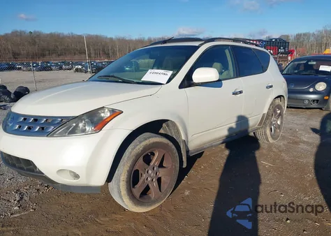 2004 Nissan Murano Sl из США, поврежденный, VIN JN8AZ08W94W304678